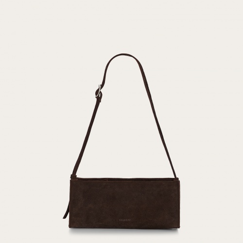 Monique Bag M, dark chocolate velvet #1681